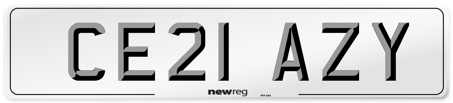 CE21 AZY Number Plate from New Reg